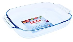 Pyrex 348001 Rectangular Baking Tray with Handles 30 x 19 x 6 cm, 1.9 litres, 18/8 Stainless Steel, Multi-Coloured