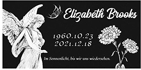 Grabstein mit Gravur Foto Namen Datum Grabstein Granit Mutter/Vater/Ehemann/Ehefrau Erinnerungsgeschenk Grabstein Hund Grabstein Katze (Entwurf 2)