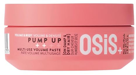 Schwarzkopf Professional OSiS Pump Up Hair Styling Paste Light Multi Use Adds Texture Body Root Lift Lasting Volume Soft Hair Grip Medium Hold 85 ml