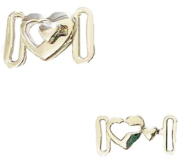 Jiujiutu Bikiniverschluss silbrig 2 Paar Bikini Clasp Metall Schnalle für Unterwäsche