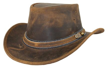Black Jungle Dayton Lederhut, Westernhut, Australienhut, Cowboyhut