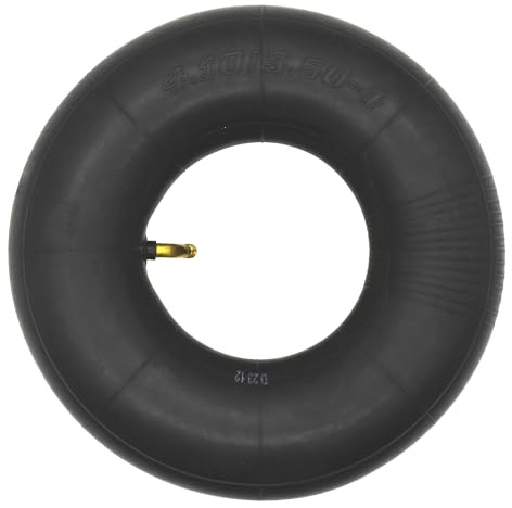 QsEzDo 4.10/3.50-4 Inner Tube for Wheelbarrows and Go Kart, ATV, Yard Tractors, Lawn Mowers, Hand Trucks, 1 Pack, with TR87 Bent Metal Valve Stem for 4 Inch Rim | Replacement Inner Tube, For Wheelbarrows and Go Kart, For ATV, Yard Tractors, Lawn Mowers, 4 Rim, 10 Outer Diameter
