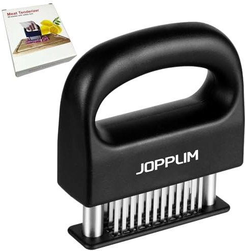 JOPPLIM Meat Tenderizer, With 48 Stainless Steel Ultra Sharp Needle Blades, Meat Poultry Tenderizer, for Tenderizing Beef, Pork, Turkey, Fish, Cooking Tool Best for Tenderizing, Marinade, BBQ