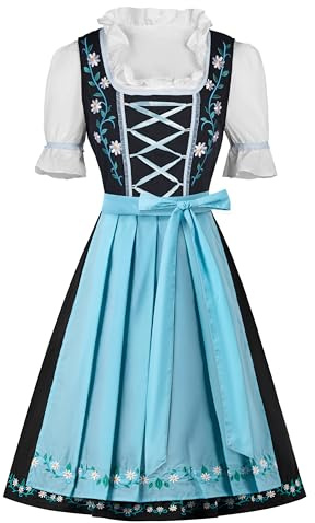 Spooktacular Creations Robe de fête de la bière pour femme, costume d'Halloween brodé de bière allemande, costume bavarois pour Halloween, cosplay, festival de la bière, taille M