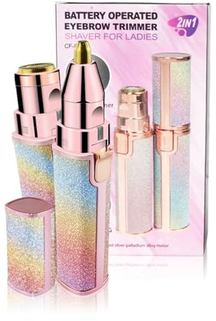 Bewinner 2-in-1 Mini Gesichtsrasierer Frauen, Tragbarer Rasierer Damen mit 600-mAh-Akku, Multifunktionaler Schnell Nasenhaartrimmer Frauen für Bein Arme