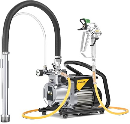 WAGNER Diaphram Pump SuperFinish 21 Pro Airless HEA 110 Volt - airless HEA technologie for Beginners, Max. delivery Rate 2,1 l/min, High Pressure Hose DN6, 15 m