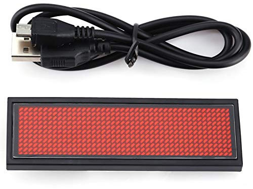 LED-Namensschild, Abzeichen, scrollendes Mini-LED-Display, programmierbare Mobiltelefon-Geschäftsausweise, Mini-LED-Display, Schild/Namensschild/Nachrichtenschild-Anzeigetafel für