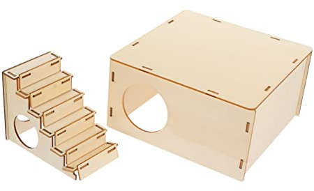 TOGEVAL Umweltfreundliches Haustiernest Aus Holz – Hamster-ruhehaus Handgefertigt Für Haustiere Dekorativ Und Meerschweinchenspielzeug