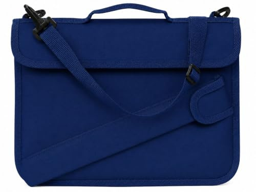 Generisch Notentasche dunkelblau mit Tragriemen – robuste Noten Tasche für Musikunterricht & Schule – ideal für Musikschüler, Musiker & Lehrer – wasserabweisend, langlebig, DIN A4 geeignet