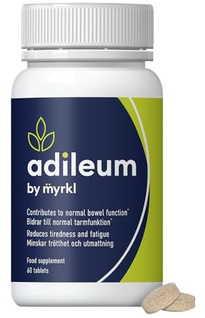 Adileum Natural Gut Health Supplement – Fermented Rice Bran, Inulin & Vitamin B12 – Supports Bowel Function, Reduces Tiredness & Fatigue – Non-GMO, Vegan