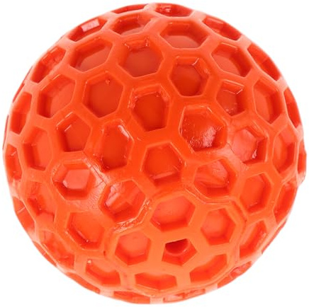 TOBBOMEY Pelota para Perro Pequeña con Chirriante Goma Resistente y Diseño de Panal para Morder para Cachorros y Pequeñas Fácil de Limpiar y para Interiores y Exteriores