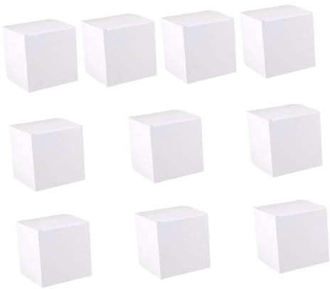 DECORNIJIA 10 Stück Weiße Geschenkschachteln aus Hochwertigem Papier Kompakt und Leicht für Cupcakes Kerzen Seifen Vielseitige Verpackung für Partygeschenke und Festliche Anlässe