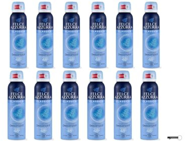 Felce Azzurra Classico Deodorante Idratalc Unisex Spray 48H 150ml (12 unità) + keyring italy shop service