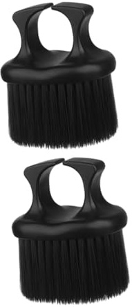ULTECHNOVO 2 Stück Teiliges Barber Brush mit Ringgriff Kompakter Bart Haarfrisierpinsel für Herren Rutschfestes Design für Präzises Styling und Reinigung von Bart Haarfragmenten