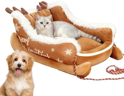 Lettino per cani – Divano antiscivolo con coulisse, cuccia carina per cani da slitta, comoda sedia a sdraio per animali domestici, posto interno ed esterno, durevole, comodo per cani di