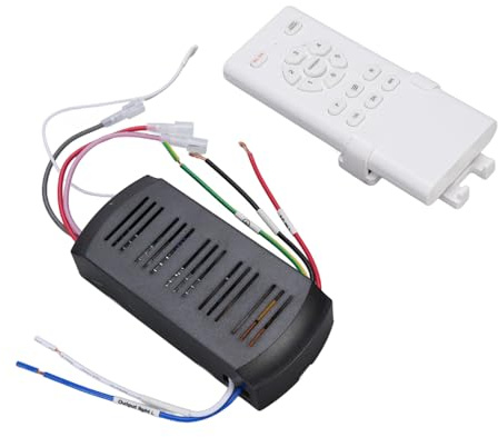 MENDUNER Kit de Télécommande Universel pour Ventilateur de Plafond, Remplacement Facile pour Les Anciennes Télécommandes, 6 Réglages de Vitesse, Minuterie D'arrêt Automatique