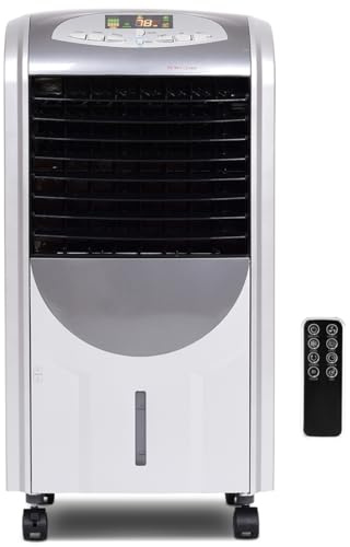 SOARS Ventilatore 5 in 1, Ventilatore, Riscaldatore, Purificatore d'Aria, Umidificatore & Raffrescatore, 3 Velocità, Serbatoio Acqua 7L, Timer 8H, Telecomando, per Salone, Camera da Letto, Ufficio