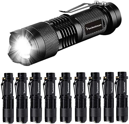 POCKETMAN Mini-lampe de poche 7W 300 Lumens Portable Mini-Q5 lampe tactique à
