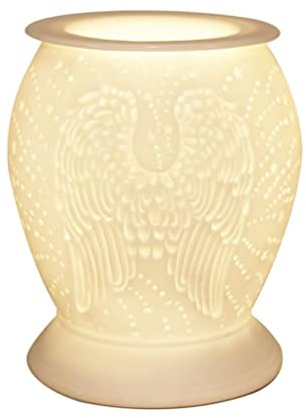 The Leonardo Collection Desire Aroma Ceramic Touch Lamp Angel Wings Wax Tart Melt Warmer Oil Burner, Multicolor, Medium, JNS_477270