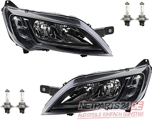 Johns, schw. Scheinwerfer Halogen passend für Fiat Ducato 250 251 2014- inkl 2x H7 L R