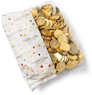 Chocolates Simón Coll (Bolsa 300 Monedas) de Chocolate con Leche - Chocolatinas Infantiles