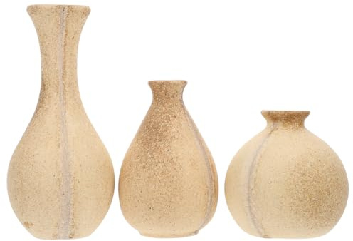 Didiseaon 3 Pcs Diy Wood Vase Blank Vase Flower Pot for Diy Wooden Flower Holders for Home Office Balcony Decor Paintable Craft Supply 6.50 X 2.56 X 2.56In