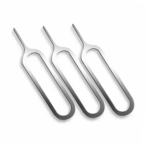 TYGA Sim Card Tray Removal Tool (Pack of 3) Sim Card Pin Tool Compatible with all Smartphone Devices, Mobile Phones, Tablets, Laptops and Reset Switches