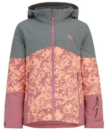 Ziener AMAJA skidjacka/vinterjacka för barn | varm, andas, vattentät, rosa blossom camo, 176