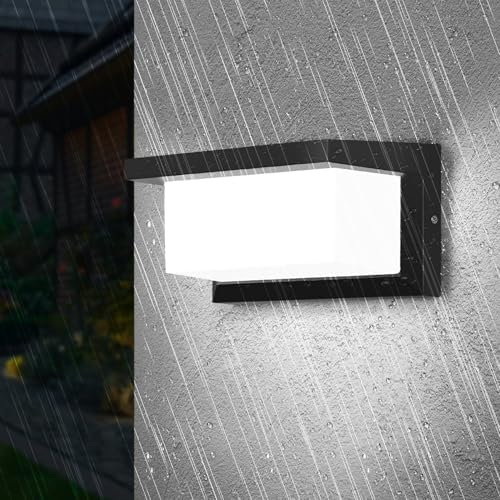 CHENBEN Outdoor Wall Lights,18W 6500K IP65 Waterproof Outside Lights Mains Powered,Aluminium Outside Wall Lights,Front Door Lights for Porch,Garden,Garage,Living Room