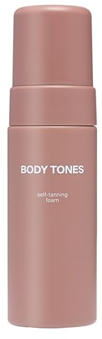 Body Tones Autobronceador Mousse 155 ml – Bronceado natural para rostro y cuerpo – Vegano Self Tan Tanner & Bronceado Crema Spray para Bronceado Dorado