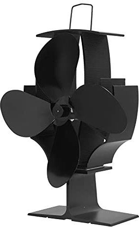 TIKATARER Ventola per Stufa, Termoventilatore con Modulo Termoelettrico 4 Pale Alimentate a Calore per Caminetti per Migliorare la Temperatura Interna