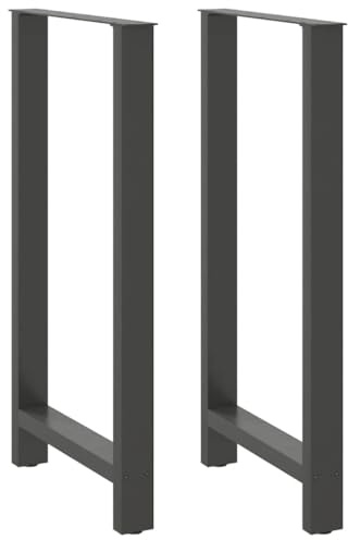 vidaXL Bartischbeine Anthrazit 2 STK. 60x(110-111) cm Stahl