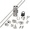 BURG Drehstangenschloss-Set, Sicherung von Möbeln mit Schloss & Riegel, 3-Punkt Verriegelung, Made in Germany, Nickelplattiert, inkl. 2 Drehstangen, Stangenschloss für Büromöbel. Drehschloss