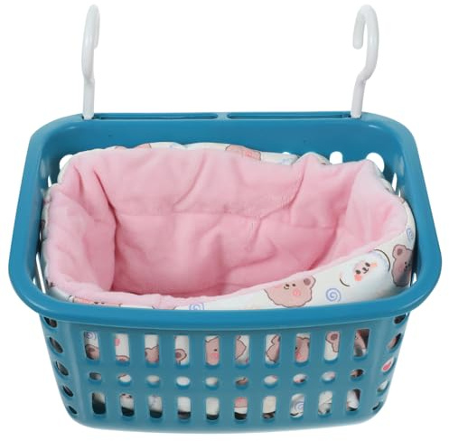 BUGUUYO Kleintier Hängematte Plüschbett aus Baumwolle mit Rahmen Warmes Hängekorb Nest für Hamster Ratte Meerschweinchen Haustierbett Zufällige Farbe Zufälliger Stil