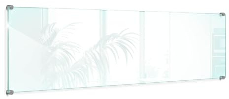 Tulup Herdspritzschutz 100x30 cm Wandschutz Spritzschutz Küchenrückwand Glas Für die Küche Transparent Hartglas Float Glastafel Wandanbringung Fliesenschutz Glasrückwand Inklusive Einbausatz
