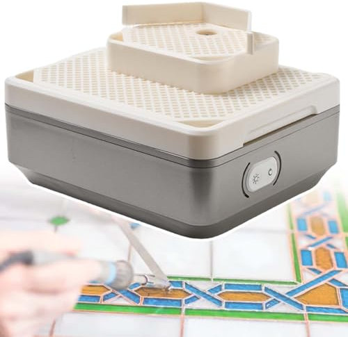 vnmudzeo Amoladora De Vitrales para Bricolaje, Kits Profesionales De Esmerilado para Vitrales, 4200 R/Min, para Materiales Duros Y FráGiles,DoubleLayer
