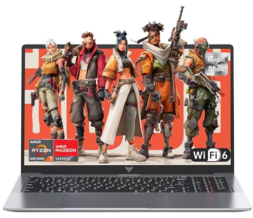 ACEMAGIC 2025 AX16PRO Ordinateur Portables Ryzen 7 5700U (8C/16T, 4,3GHz) 16Go RAM DDR4x2 512Go M.2 SSD PC Portable Boitier en Metal Clavier Rétroéclairé USB 3.2, BT5.2,WiFi 6 Laptop 16.1 Pouces