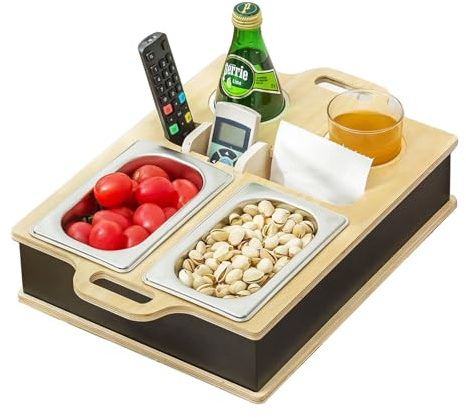 Fxiaobin couch caddy couch snack tray Waterproof Anti-Spill Sofa Cup Holder, armrest tray for Snacks, Drinks, and Wine Glasses