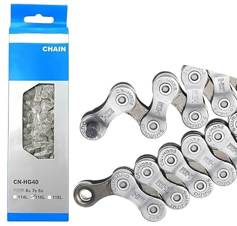 CN-GH40 Für Shimano Schaltungskette HG 40, 116 Glieder, 6/7/8-fach Fahrrad MTB Kette Schloss Schaltung