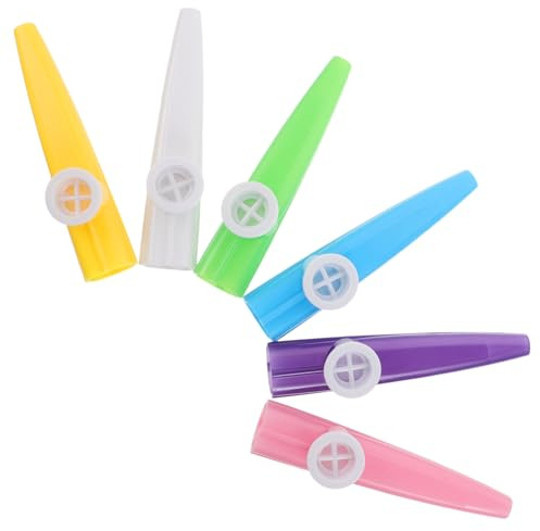Veemoon 6stücke Pack Junge Mädchen-musikinstrumente aus Kunststoff Kazoo-flöten-spielzeug für Kleinkinder und Vorschulkinder Tragbar zum Lernen und Spielen