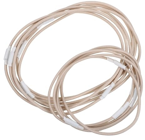 BAZEITFLOW 12 Stück Elastische Mikrofongummibänder als Ersatzteile für Mikrofonspinne Universeller Mikrofonhalter mit Gummi Beige Einfache Montage für Live Streaming und Professionelle