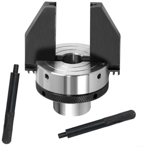 KiraKira Mandrino per tornio per legno da 2 pollici a 2 ganasce, supporto 1-8 TPI, serraggio quadrati da 8-23 mm