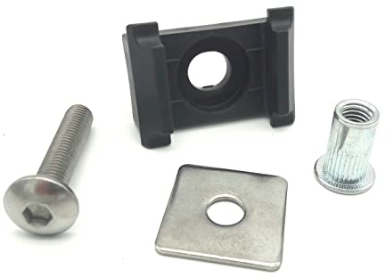 20x Auflagebock Befestigung Doppelstabzaun Zaun+Plättchen+Schraube 5,5+Niet M8 Eck Anthrazit 9 mm