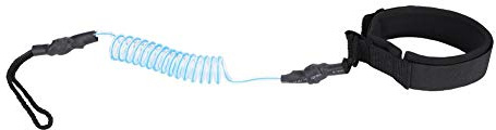 Keenso Surfboard Leash, Surfboard Leash PU + Neopren Sicherheitsleine mit Fußschlaufe für Stand Up Paddle Board (Blau) Bootfahren