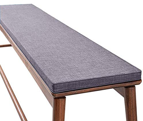 ZINN Weichschaum-Bankkissen, 3 cm dick, für Küche, Bank, Garten, Schaukel, Sitzkissen, Liegestuhl-Matte für drinnen und draußen, abnehmbarer Bezug, 120 x 40 cm, Hellgrau