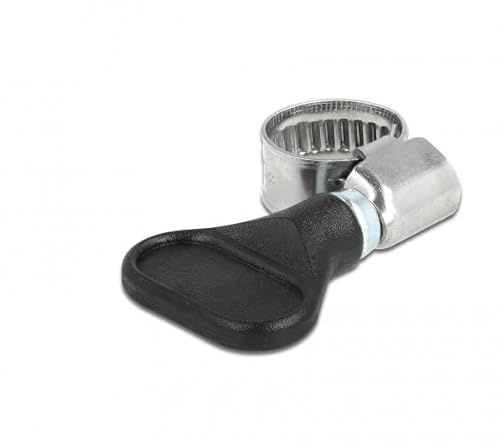 Delock Schlauchschelle Edelstahl 400 SS mit Flügelmutter 8-12 mm 5 Stück schwarz