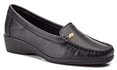 Mocasines para Mujer de Piel cómodos Zapatos clásicos de Vestir y Casual