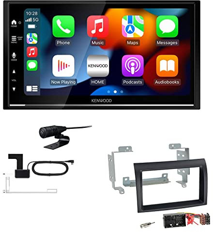 Kenwood DMX7722DABS 2-DIN Autoradio kompatibel mit WiFi Apple CarPlay Android Auto Bluetooth DAB+ USB passend für FIAT Ducato Facelift ab 2014 schwarz