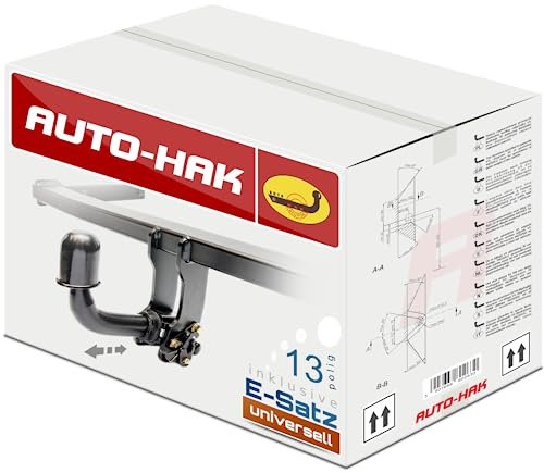 AUTO-HAK NEU Anhängerkupplung AHK abnehmbar horizontal kompatibel mit Renault Kangoo II ab 05.2013 mit 7-polig Universal-Elektrosatz/E-Satz