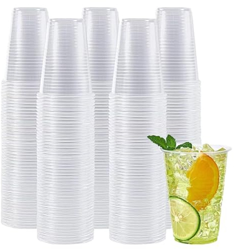 Confezione da 200pcs 330ml Bicchieri monouso in plastica polipropilene trasparente ideale per feste ed eventi